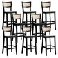 Modern Style Low Back Barstool Wooden Counter Bar Stool with Wood Legs
