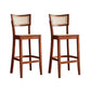 Modern Style Low Back Barstool Wooden Counter Bar Stool with Wood Legs