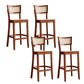 Modern Style Low Back Barstool Wooden Counter Bar Stool with Wood Legs