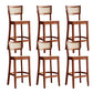 Modern Style Low Back Barstool Wooden Counter Bar Stool with Wood Legs