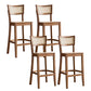 Modern Style Low Back Barstool Wooden Counter Bar Stool with Wood Legs