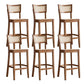 Modern Style Low Back Barstool Wooden Counter Bar Stool with Wood Legs