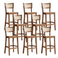 Modern Style Low Back Barstool Wooden Counter Bar Stool with Wood Legs