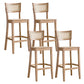 Modern Style Low Back Barstool Wooden Counter Bar Stool with Wood Legs