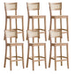 Modern Style Low Back Barstool Wooden Counter Bar Stool with Wood Legs