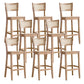 Modern Style Low Back Barstool Wooden Counter Bar Stool with Wood Legs