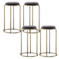 Glam Style Backless Barstool Round Counter Bar Stool with Metal Legs Black 4 Piece Set Clearhalo 'Bar Furniture' 'Bar Stools' 'bar_stools' 'furn' 'furn_bar_stools' 'Furniture' 'Kitchen & Dining Furniture' 6832702