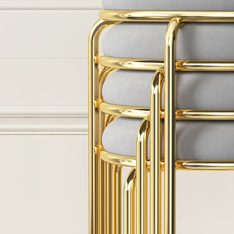 Glam Style Backless Barstool Round Counter Bar Stool with Metal Legs Clearhalo 'Bar Furniture' 'Bar Stools' 'bar_stools' 'furn' 'furn_bar_stools' 'Furniture' 'Kitchen & Dining Furniture' 6832706