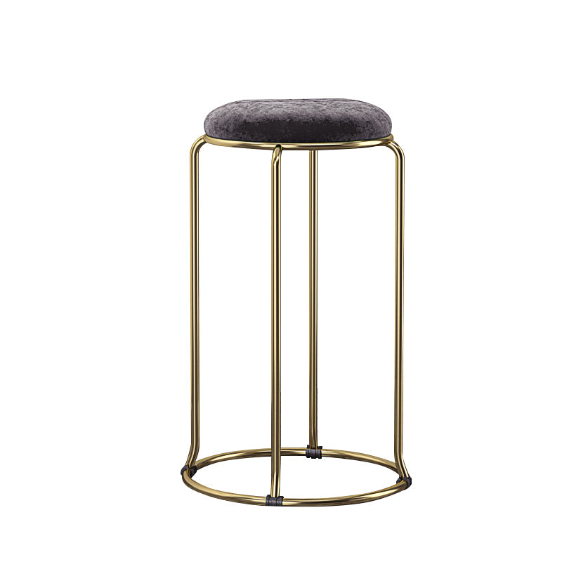 Glam Style Backless Barstool Round Counter Bar Stool with Metal Legs Clearhalo 'Bar Furniture' 'Bar Stools' 'bar_stools' 'furn' 'furn_bar_stools' 'Furniture' 'Kitchen & Dining Furniture' 6832708