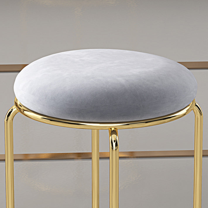 Glam Style Backless Barstool Round Counter Bar Stool with Metal Legs Clearhalo 'Bar Furniture' 'Bar Stools' 'bar_stools' 'furn' 'furn_bar_stools' 'Furniture' 'Kitchen & Dining Furniture' 6832709