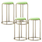 Glam Style Backless Barstool Round Counter Bar Stool with Metal Legs Grass Green Plaid 4 Piece Set Clearhalo 'Bar Furniture' 'Bar Stools' 'bar_stools' 'furn' 'furn_bar_stools' 'Furniture' 'Kitchen & Dining Furniture' 6832712