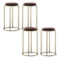 Glam Style Backless Barstool Round Counter Bar Stool with Metal Legs Brown 4 Piece Set Clearhalo 'Bar Furniture' 'Bar Stools' 'bar_stools' 'furn' 'furn_bar_stools' 'Furniture' 'Kitchen & Dining Furniture' 6832715
