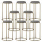Glam Style Backless Barstool Round Counter Bar Stool with Metal Legs Dark Gray 8 Piece Set Clearhalo 'Bar Furniture' 'Bar Stools' 'bar_stools' 'furn' 'furn_bar_stools' 'Furniture' 'Kitchen & Dining Furniture' 6832722