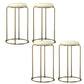 Glam Style Backless Barstool Round Counter Bar Stool with Metal Legs Gray-White 4 Piece Set Clearhalo 'Bar Furniture' 'Bar Stools' 'bar_stools' 'furn' 'furn_bar_stools' 'Furniture' 'Kitchen & Dining Furniture' 6832725