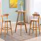 Industrial Backrest Armless Counter Stool Rubber Wood Bar Stool with Cushion for Cafe Clearhalo 'Bar Furniture' 'Bar Stools' 'bar_stools' 'furn' 'furn_bar_stools' 'Furniture' 'Kitchen & Dining Furniture' 6832756