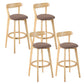 Industrial Backrest Armless Counter Stool Rubber Wood Bar Stool with Cushion for Cafe Coffee 4 Piece Set Clearhalo 'Bar Furniture' 'Bar Stools' 'bar_stools' 'furn' 'furn_bar_stools' 'Furniture' 'Kitchen & Dining Furniture' 6832829