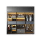 Grey Contemporary Wardrobe Closet Sliding Wardrobe Armoire with Drawer Armoire with Top Cabinet 79"L x 24"W x 83"H Clearhalo 'Armoires & Wardrobes' 'armoires_wardrobes' 'Bedroom Furniture' 'furn' 'furn_armoires_wardrobes' 'Furniture' 6832953