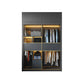 Grey Contemporary Wardrobe Closet Sliding Wardrobe Armoire with Drawer Armoire with Top Cabinet Clearhalo 'Armoires & Wardrobes' 'armoires_wardrobes' 'Bedroom Furniture' 'furn' 'furn_armoires_wardrobes' 'Furniture' 6832955