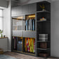 Grey Contemporary Wardrobe Closet Sliding Wardrobe Armoire with Drawer Clearhalo 'Armoires & Wardrobes' 'armoires_wardrobes' 'Bedroom Furniture' 'furn' 'furn_armoires_wardrobes' 'Furniture' 6832957