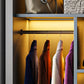 Grey Contemporary Wardrobe Closet Sliding Wardrobe Armoire with Drawer Clearhalo 'Armoires & Wardrobes' 'armoires_wardrobes' 'Bedroom Furniture' 'furn' 'furn_armoires_wardrobes' 'Furniture' 6832965