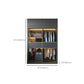Grey Contemporary Wardrobe Closet Sliding Wardrobe Armoire with Drawer Clearhalo 'Armoires & Wardrobes' 'armoires_wardrobes' 'Bedroom Furniture' 'furn' 'furn_armoires_wardrobes' 'Furniture' 6832973