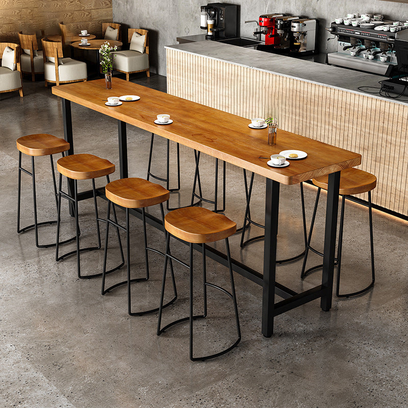 1/9 pezzi sgabello da bar e tavolo set da tavolo rettangolare pub