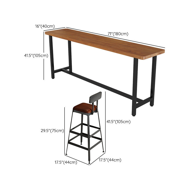 1/9 pezzi sgabello da bar e tavolo set da tavolo rettangolare pub