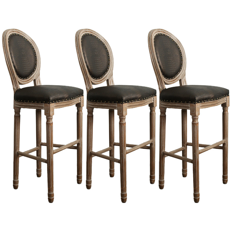1/3/4 Pieces Bar Stool and Table Set Rectangular Pub Table Set for Home Brown 30"H Stools (Set of 3) Clearhalo 'Bar Furniture' 'furn' 'furn_home_bar_bar_sets' 'Furniture' 'Home Bars & Bar Sets' 'home_bar_bar_sets' 'Kitchen & Dining Furniture' 6833020