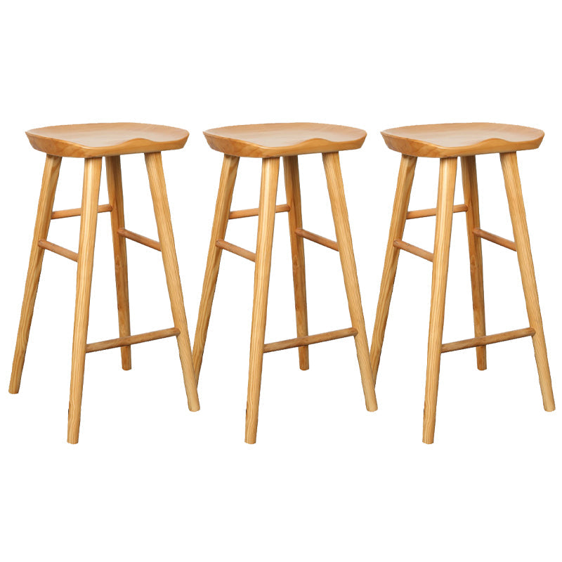 1/3/4 Pieces Bar Stool and Table Set Rectangular Pub Table Set for Home Wood 29.5"H Stool (Set of 3) Clearhalo 'Bar Furniture' 'furn' 'furn_home_bar_bar_sets' 'Furniture' 'Home Bars & Bar Sets' 'home_bar_bar_sets' 'Kitchen & Dining Furniture' 6833021