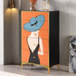 Classic Glam Vertical Lingerie Chest Wood Storage Chest with Drawers for Bedroom