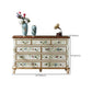 Cómoda doble tradicional americana, cómoda de almacenamiento de madera con cajones para dormitorio