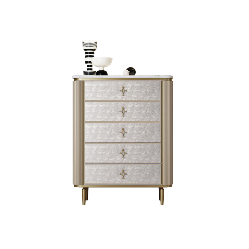 Classic Glam Double Dresser Stone Storage Chest with Metal Feet for Bedroom https: res.litfad.com site img item 2022 11 02 6833090 1200x1200.jpg Clearhalo 'Bedroom Furniture' 'Dressers & Chests' 'dressers_chests' 'furn' 'furn_dressers_chests' 'Furniture' 6833090