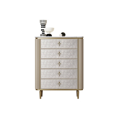 Classic Glam Double Dresser Stone Storage Chest with Metal Feet for Bedroom https: res.litfad.com site img item 2022 11 02 6833090 1200x1200.jpg Clearhalo 'Bedroom Furniture' 'Dressers & Chests' 'dressers_chests' 'furn' 'furn_dressers_chests' 'Furniture' 6833090
