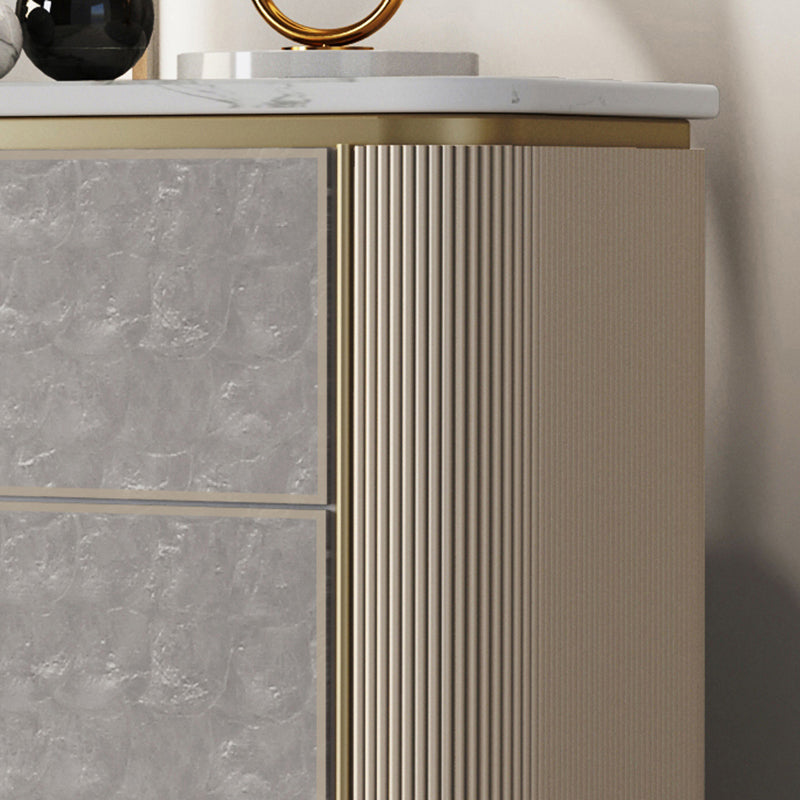 Classic Glam Double Dresser Stone Storage Chest with Metal Feet for Bedroom Clearhalo 'Bedroom Furniture' 'Dressers & Chests' 'dressers_chests' 'furn' 'furn_dressers_chests' 'Furniture' 6833098