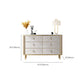 Classic Glam Double Dresser Stone Storage Chest with Metal Feet for Bedroom Clearhalo 'Bedroom Furniture' 'Dressers & Chests' 'dressers_chests' 'furn' 'furn_dressers_chests' 'Furniture' 6833100