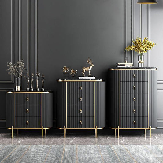 Classic Glam Vertical Lingerie Chest Stone Storage Chest for Bedroom