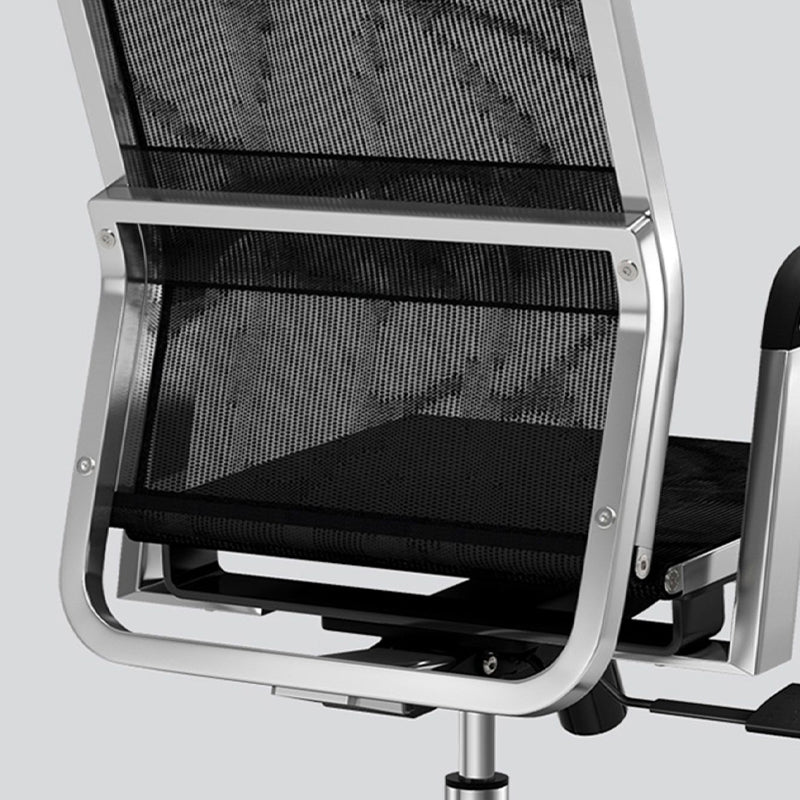 Moderne zwarte zwenkstoel Verstelbare stoelhoogte Vaste wapenstoel