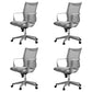 Modern Fixed Arms Desk Chair Mesh-back Task Chair for Office