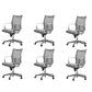 Modern Fixed Arms Desk Chair Mesh-back Task Chair for Office