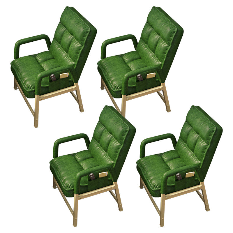 Eigentijdse metalen arm stoel verstelbare rughoogte bureau stoel