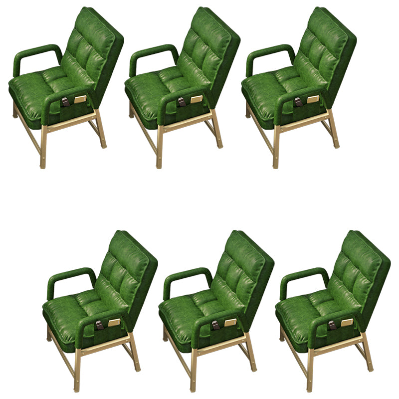 Eigentijdse metalen arm stoel verstelbare rughoogte bureau stoel