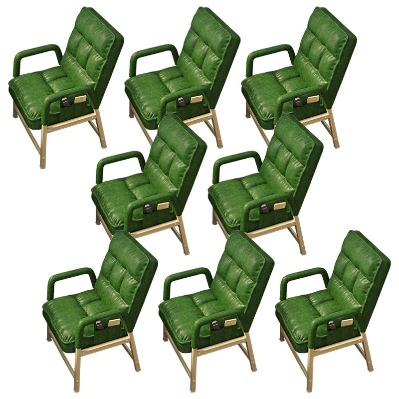 Eigentijdse metalen arm stoel verstelbare rughoogte bureau stoel