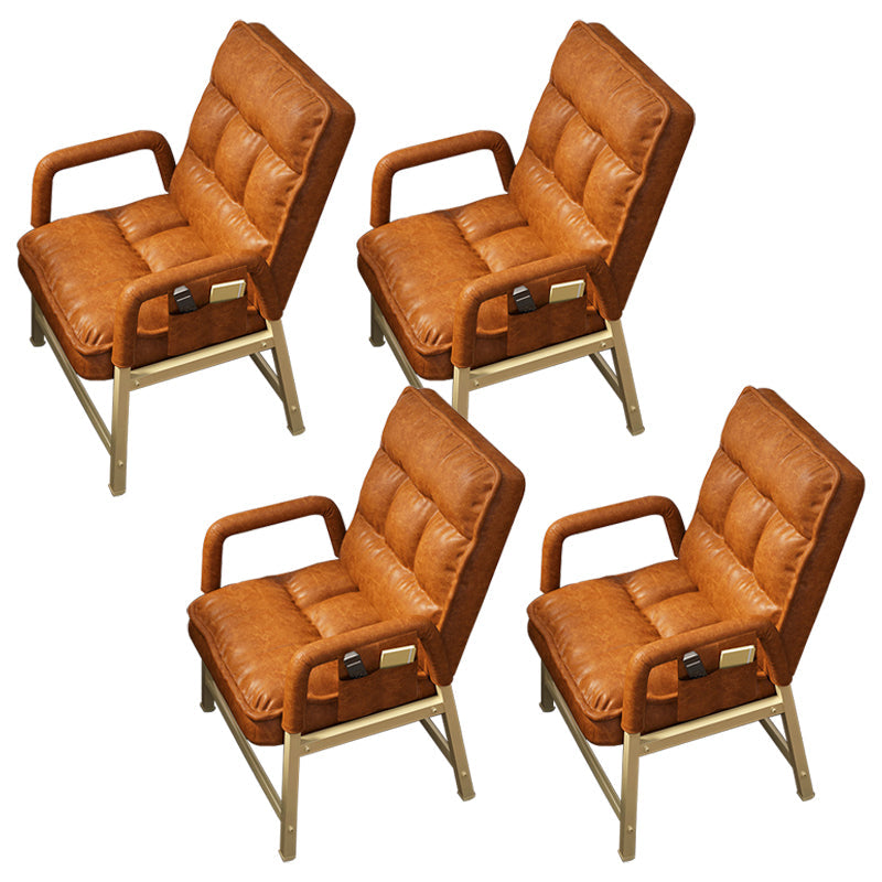 Eigentijdse metalen arm stoel verstelbare rughoogte bureau stoel