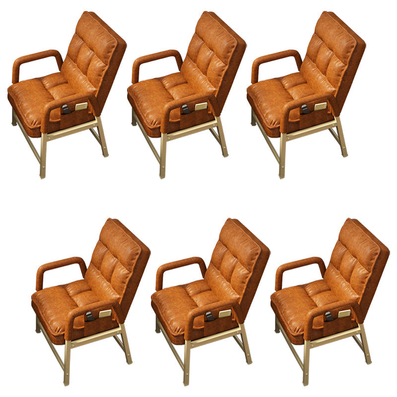 Eigentijdse metalen arm stoel verstelbare rughoogte bureau stoel