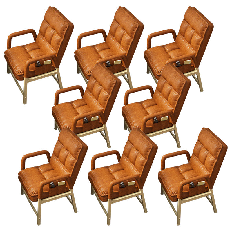 Eigentijdse metalen arm stoel verstelbare rughoogte bureau stoel