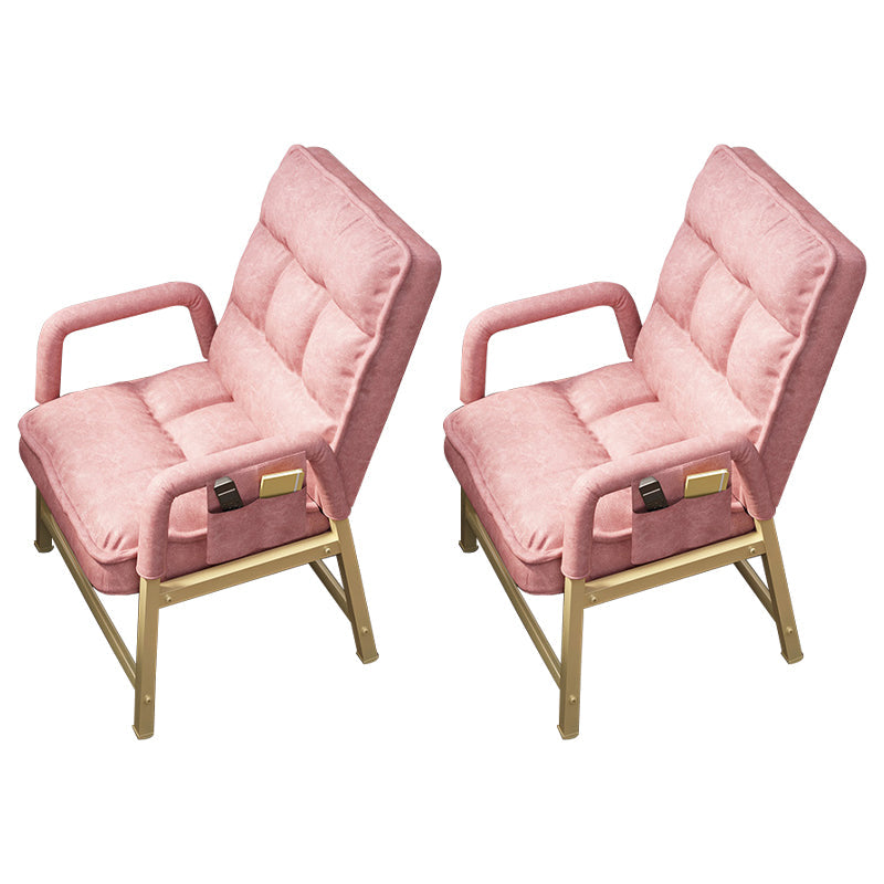 Eigentijdse metalen arm stoel verstelbare rughoogte bureau stoel