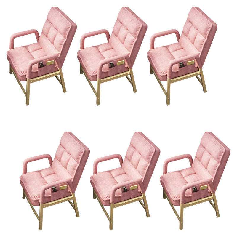 Eigentijdse metalen arm stoel verstelbare rughoogte bureau stoel