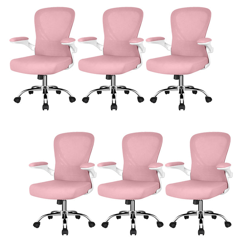 Zeitgenössischer Mesh Armstuhl Verstellbare Sitzhöhe Bürostuhl mit Rädern