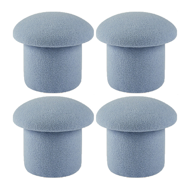 Modern Pure Color Pouf Trea Resistant Mushroom Pouf for Living Room Blue 4 Piece Set Clearhalo 'furn' 'furn_ottomans_poufs' 'Furniture' 'Living Room Furniture' 'Ottomans & Poufs' 'ottomans_poufs' 6833415