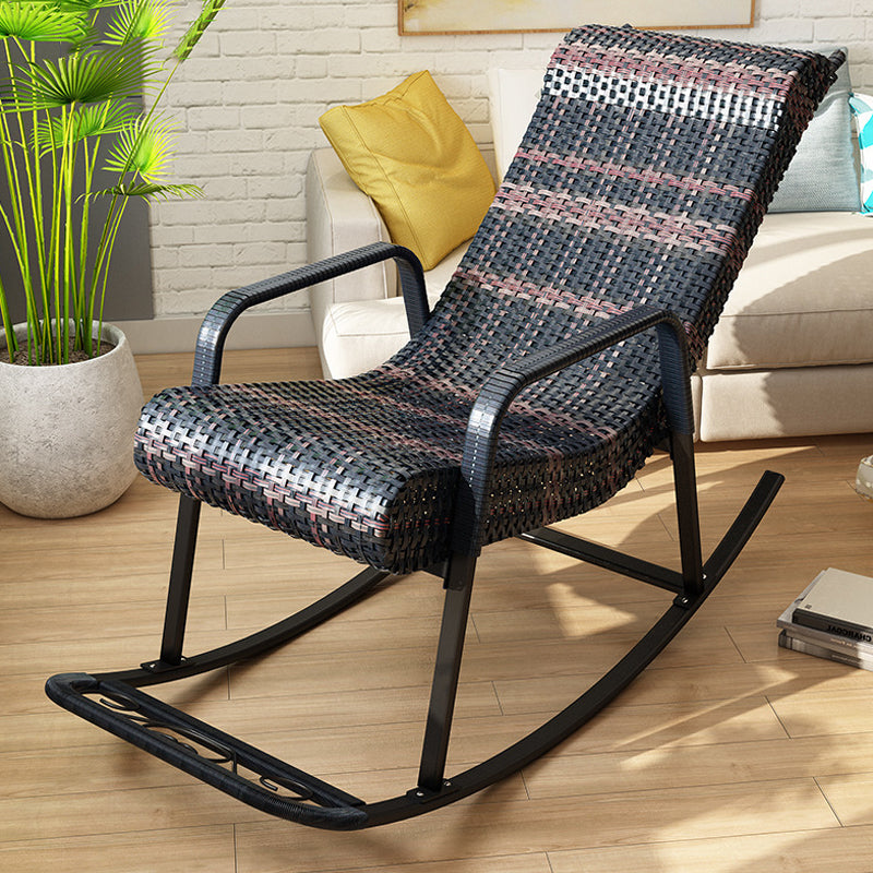 Modern Indoor Rattan Rocking Chair Single Relaxing Rocking Chair